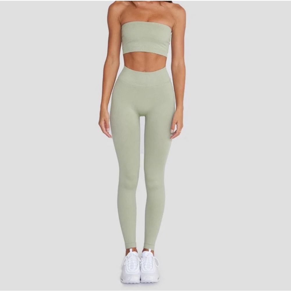 CSB CROPSHOP BOUTIQUE X ISABELLE MATHERS SEAMLESS LEGGINGS PISTACHIO XS